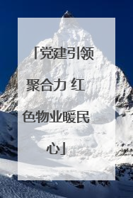 党建引领聚合力 红色物业暖民心